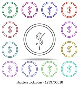 time is money line icon. Elements of Bank in multi color style icons. Simple icon for websites, web design, mobile app, info graphics