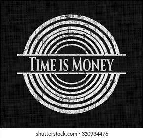 El tiempo es dinero en la pizarra