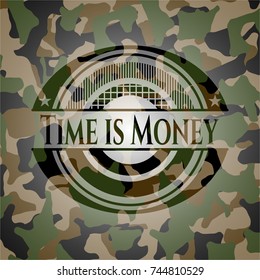 Time is Money on camo pattern