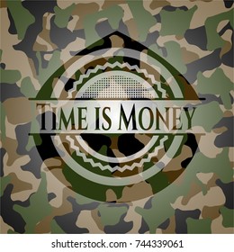 Time is Money on camouflaged pattern