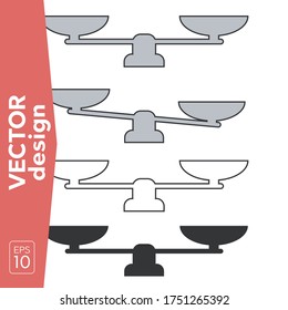 Tiempo y dinero a escalas. Ilustración de escala de vector