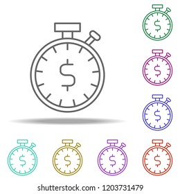 time is money outline icon. Elements of Banking & Finance in multi color style icons. Simple icon for websites, web design, mobile app, info graphics