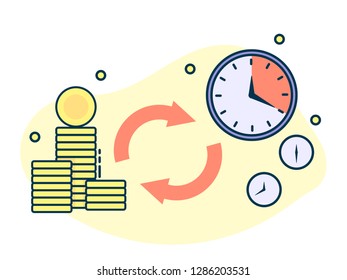 time is money, quick loans and deposits concept