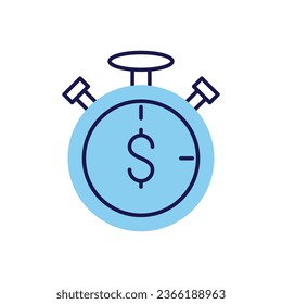 Time is money related vector icon. Isolated on white background. Vector illustration