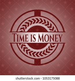  Time is Money retro red emblem