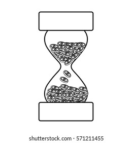 time is money sandclock hourglass icon image vector illustration design 
