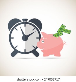 Time is money- Saving time concept - EPS10 vector.