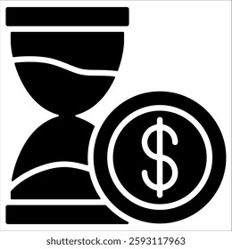 Time Is Money Simple Icon Vector Illustration Concept