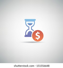 Time money symbol,vector