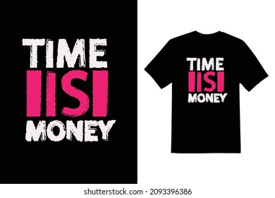 time is money typeface vector t shirt design 