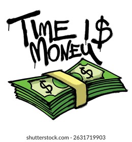 Time Is Money Urban Streetwear t shirt design