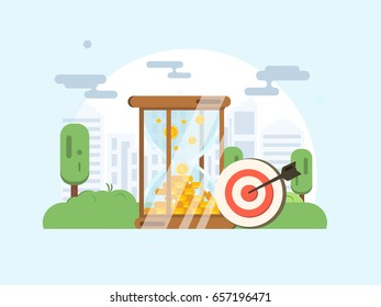 Time is money. Vector design illustration