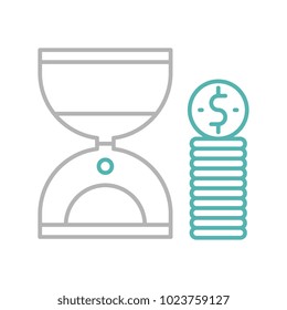 Time is money. vector icon