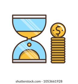 Time is money vector icon