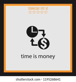time is money  vector icon