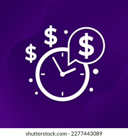Zeit ist Geld-Vektorsymbol