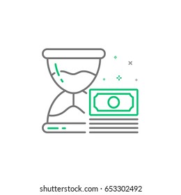 Time is money vector icon