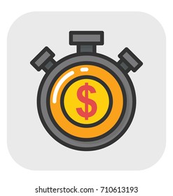 Time Is Money Vector Icon