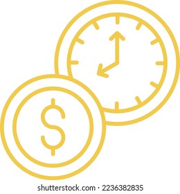 Time Is Money vector icon. Can be used for printing, mobile and web applications.