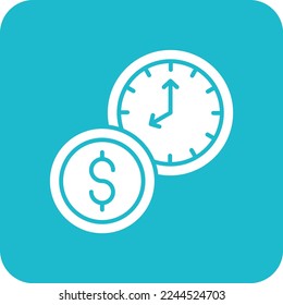 Time Is Money vector icon. Can be used for printing, mobile and web applications.