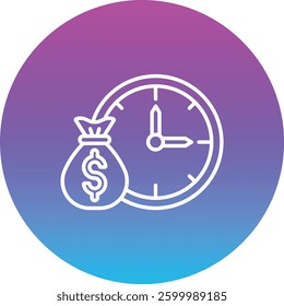 Time Is Money vector icon. Can be used for printing, mobile and web applications.