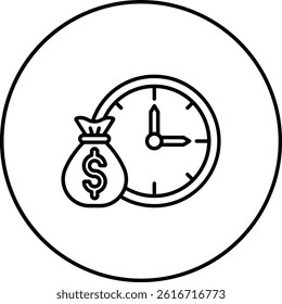 Time Is Money vector icon. Can be used for printing, mobile and web applications.