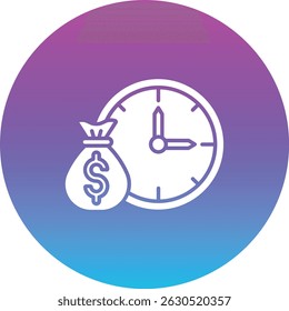 El tiempo es el icono del Vector de dinero. Se puede utilizar para aplicaciones de impresión, móviles y de Web.