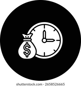 El tiempo es el icono del Vector de dinero. Se puede utilizar para aplicaciones de impresión, móviles y de Web.