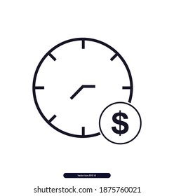 Zeit ist Geld, Vektorsymbol, Zeit ist Geld, Vektorgrafik