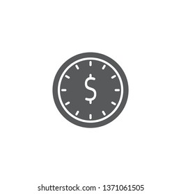 Time is money vector icon isolated on white background