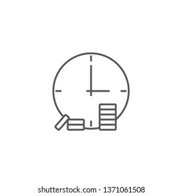 Time is money vector icon isolated on white background