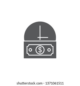 Time is money vector icon isolated on white background