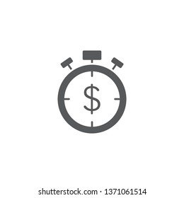 Time is money vector icon isolated on white background