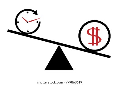 Time is Money Vector Icon A little time is spent a lot of money earned