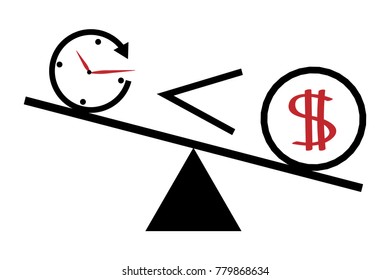 Time is Money Vector Icon A little time is spent a lot of money earned