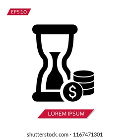 time is money vector icon symbol