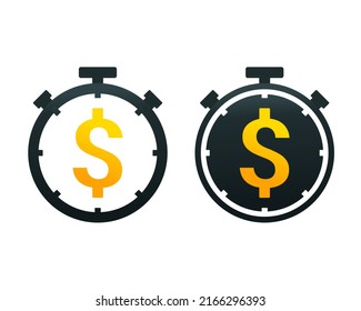 Time is money. Vector illustration