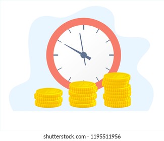 Time is money vector illustration concept, can use for, landing page, template, ui, web, mobile app, poster, banner, flyer