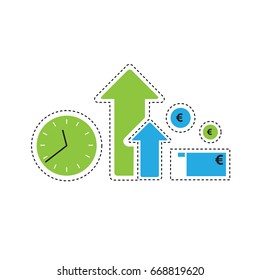 Time is money vector illustration on white background.