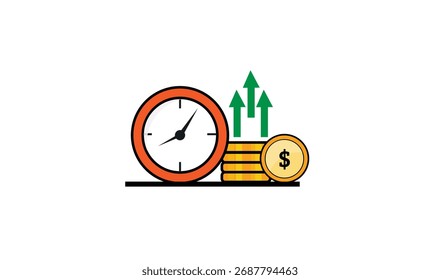 Ilustração de vetor time money para uso.