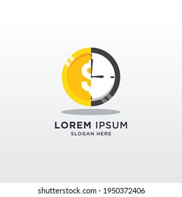 time is money, vector logo design. a unique, exclusive, elegant, professional, clean, simple, modern logo. It would be perfect for your company