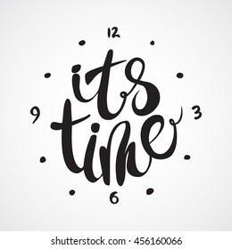 Time Motivational Poster Hand Lettering Vector Stock Vector (royalty 