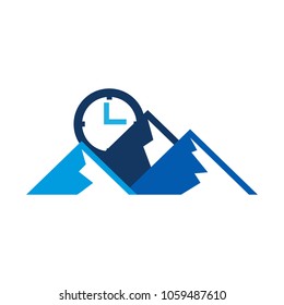 Time Mountain Logo Icon Design