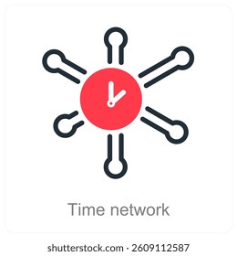 Time Network and connection icon concept