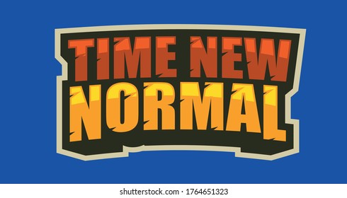 Time new normal with text effect