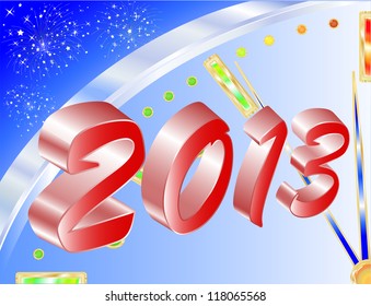 time of new year hours salute background