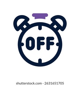 Icono de tiempo libre de duotono. Icono de Vector elegante y moderno para Sitios web, App móviles, materiales de marketing y diseño corporativo. Totalmente escalable y listo para usar.