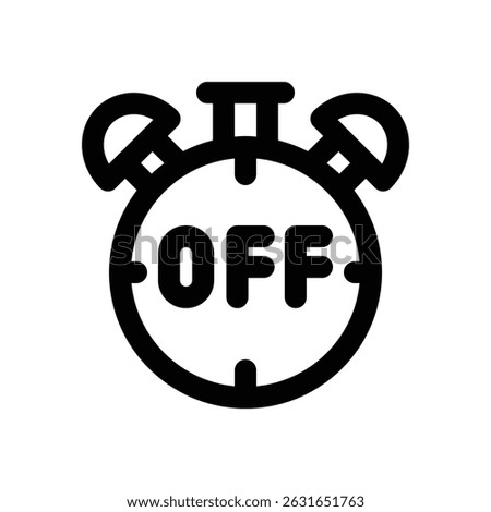 time off line icon. Clean and minimalist vector icon for websites, mobile apps, presentations, and logos. Fully scalable and customizable for any project.
