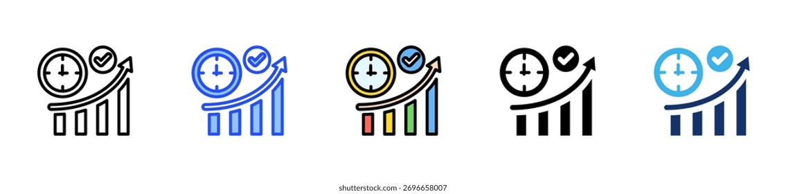 Coleção De Ícones De Otimização De Tempo Com Vários Estilos