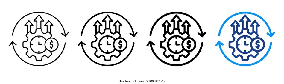 ZeitoptimierungssymbolUnterschiedliche GliederungssammlungSet